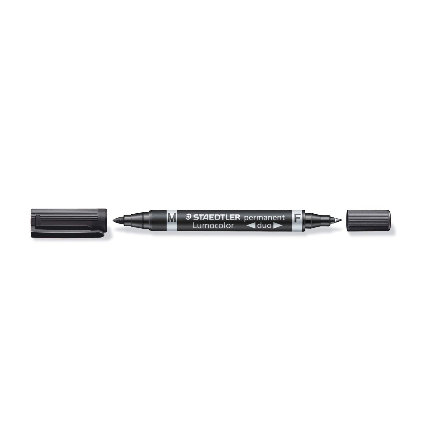 STAEDTLER 348-9 BKD Lumocolor Permanent Duo Pennarello Indelebile Nero a 2 punte (per legno, vetro, plastica, metallo)