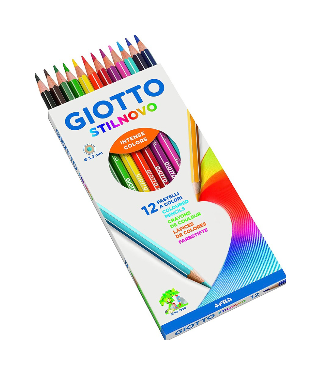 Giotto Stilnovo - Astuccio 12 Pastelli, Multicolore