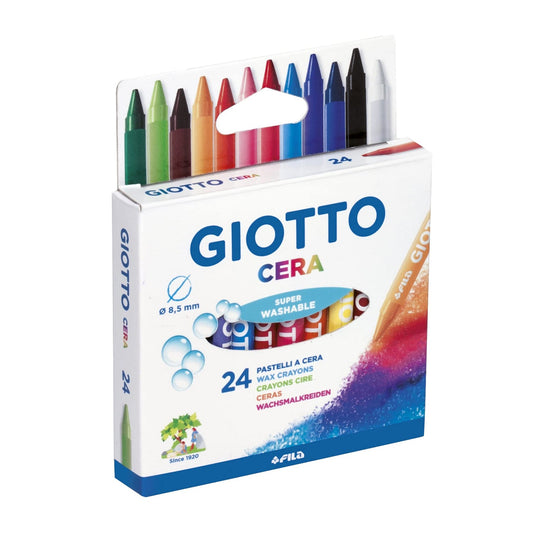 Giotto 282200 - Pastelli a Cera in Astuccio da 24 Colori