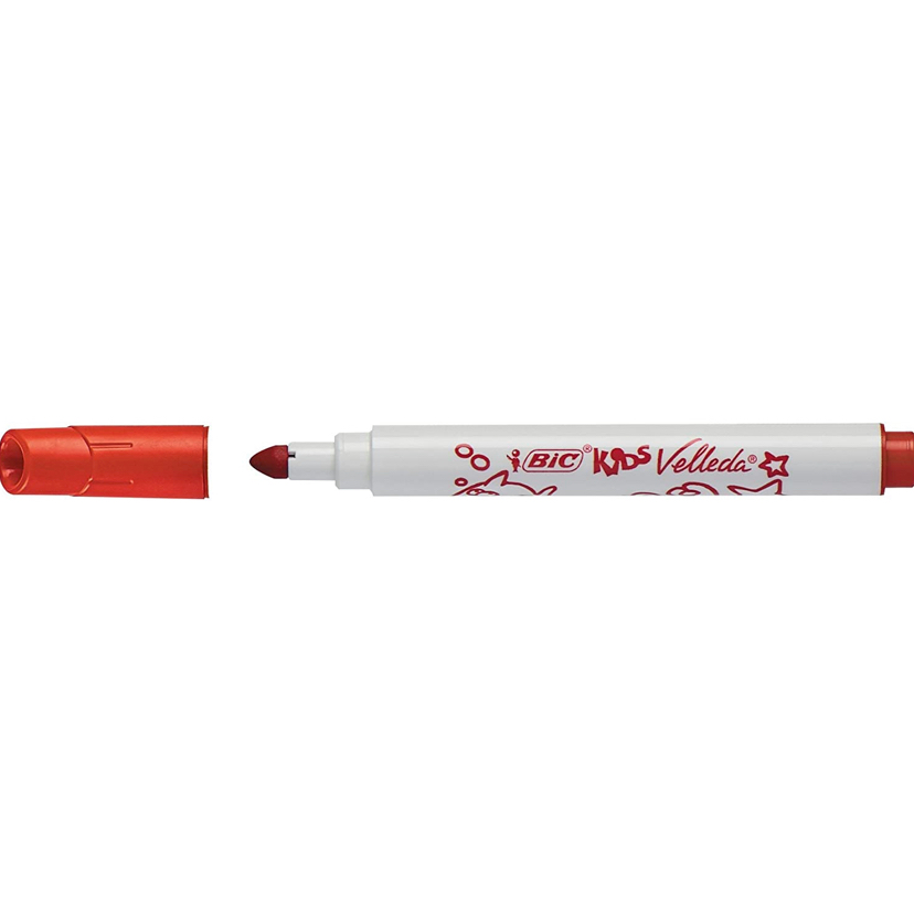 BIC Kids Velleda 8413871 - Pennarello mini per lavagna, 1,2 mm, confezione da 6, colori assortiti