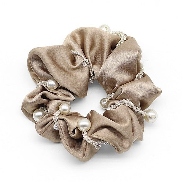 ilusso 1pz Scrunchie con perle