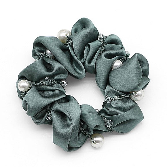 ilusso 1pz Scrunchie con perle