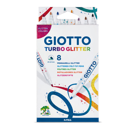 GIOTTO 425800 TURBO GLITTER Ast. 8 pennarelli glitterati