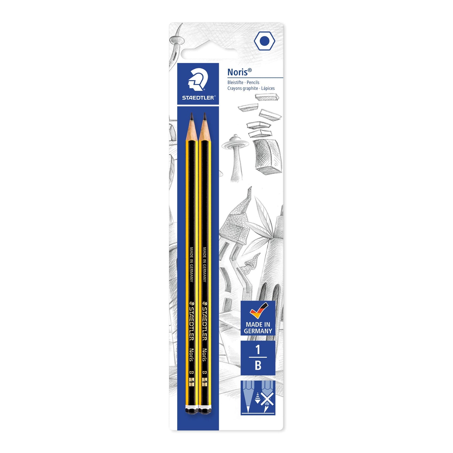 Staedtler BK2D Matite 1B, 2pz